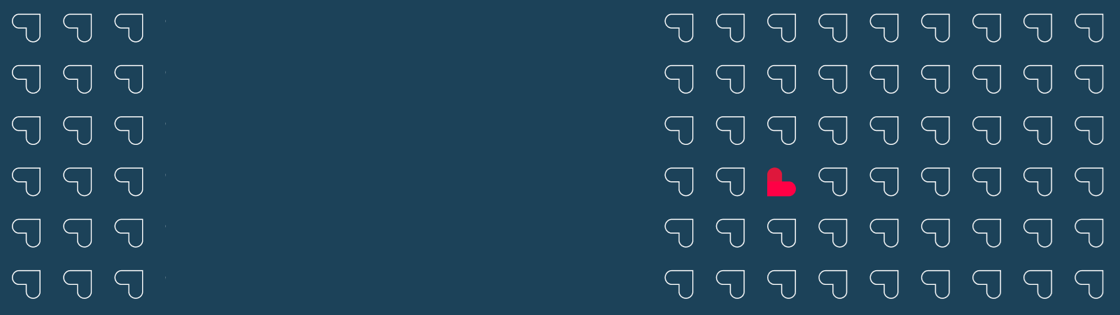 Dark Blue Heart Pattern Hero 2 1600X455
