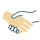 Icon Standardsize Deepblue Honey Generosity Handshake RGB